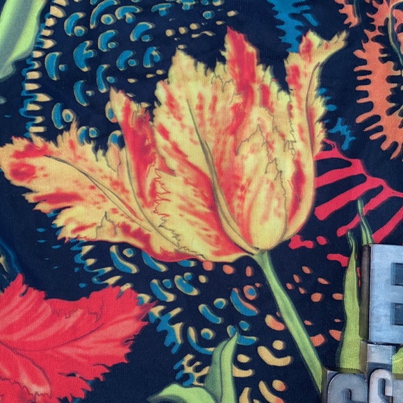 DESIGUAL by LACROIX FLORECILLA Black Mesh Floral Print Dress - Picture 6 of 16